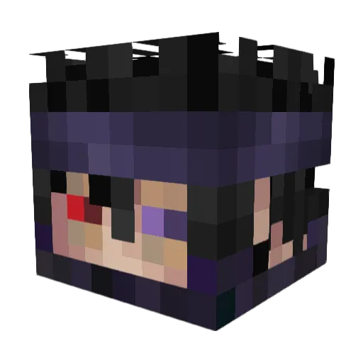 Arti7u7 Minecraft avatar head, 3D render