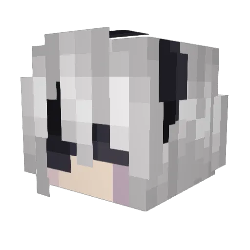 ArtiCloak Minecraft avatar head, 3D render