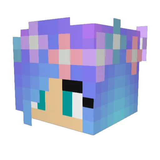 ArticDemonz Minecraft avatar head, 3D render
