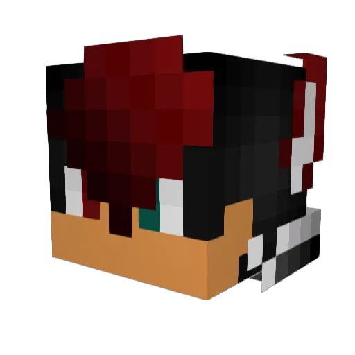 ArticGamerWolf Minecraft avatar head, 3D render