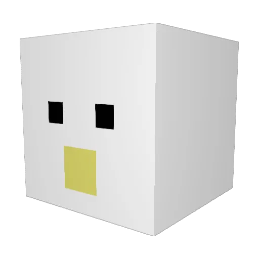 ArticTern Minecraft avatar head, 3D render