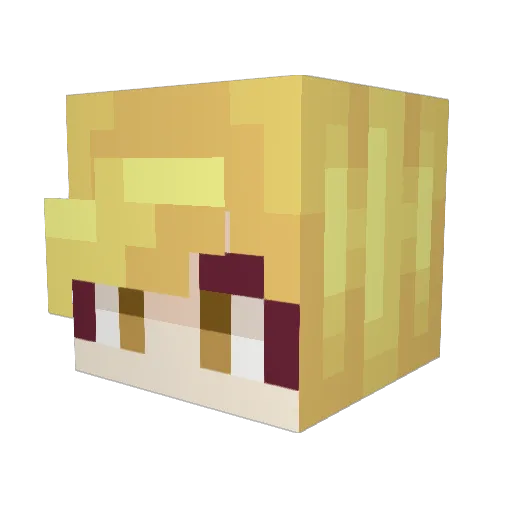 Articano Minecraft avatar head, 3D render