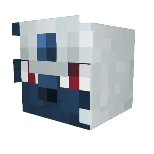 Articerile Minecraft avatar head, 3D render
