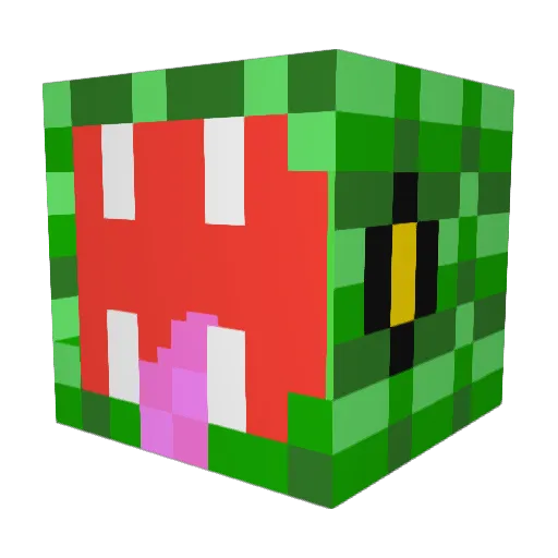 ArticulatePython Minecraft avatar head, 3D render