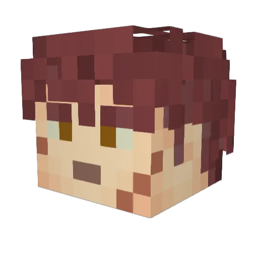 Artide Minecraft avatar head, 3D render