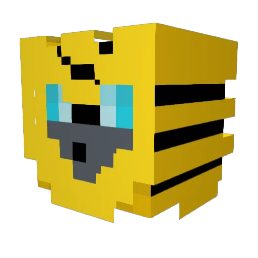 Artie2D2 Minecraft avatar head, 3D render