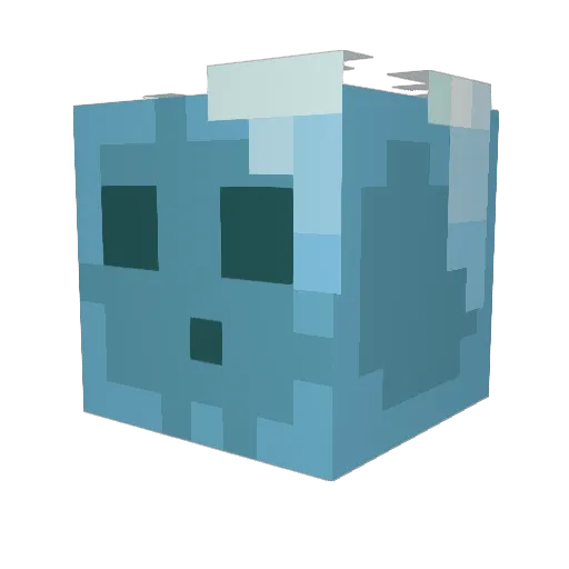 ArtificialAI Minecraft avatar head, 3D render