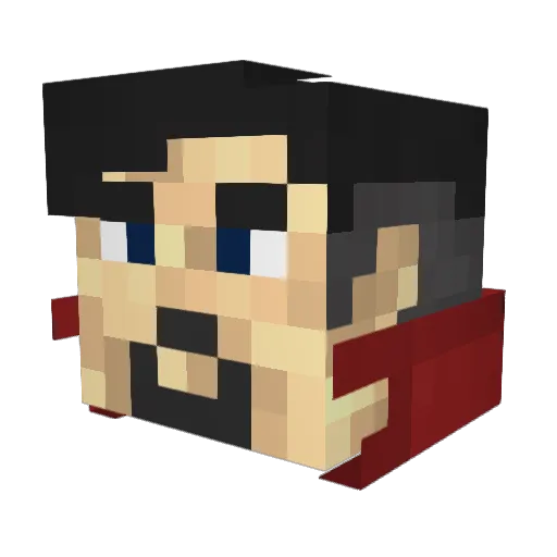 ArtificialWisdom Minecraft avatar head, 3D render