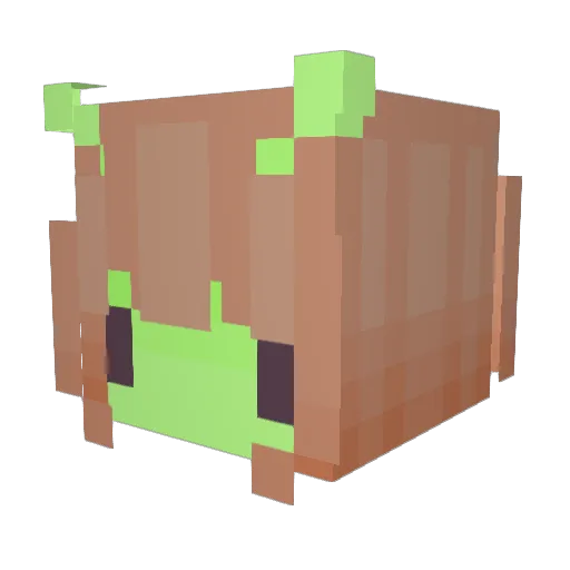 ArtifishialFish Minecraft avatar head, 3D render