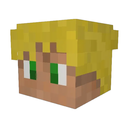 Artiflex1 Minecraft avatar head, 3D render