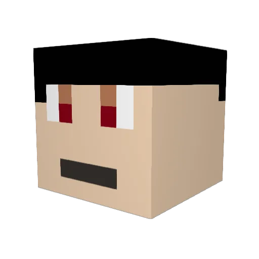 Artimagic Minecraft avatar head, 3D render