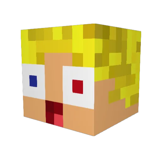 Artist_2005 Minecraft avatar head, 3D render