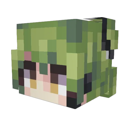 Artist_V3 Minecraft avatar head, 3D render