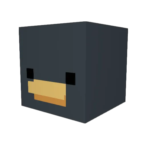Artisted Minecraft avatar head, 3D render