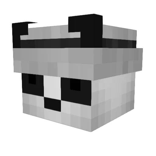 ArtisticPanda98 Minecraft avatar head, 3D render