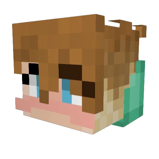 Artistic_Lj Minecraft avatar head, 3D render