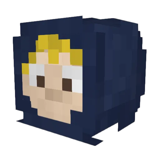 Artixc Minecraft avatar head, 3D render