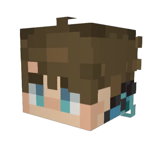 ArtixzMC Minecraft avatar head, 3D render