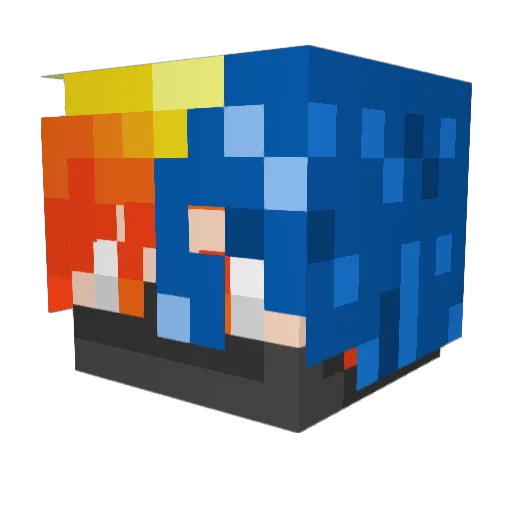 Artjom1996 Minecraft avatar head, 3D render