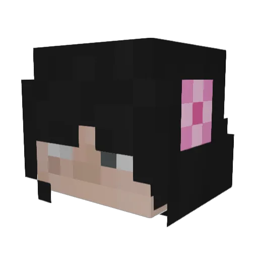 Artkek Minecraft avatar head, 3D render