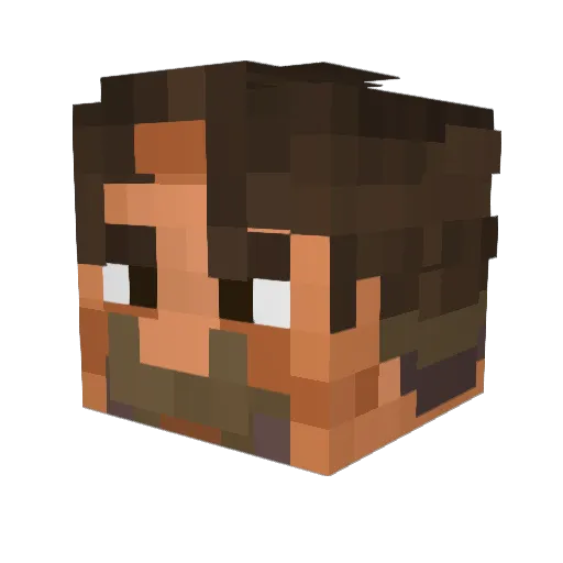 Artmonster Minecraft avatar head, 3D render