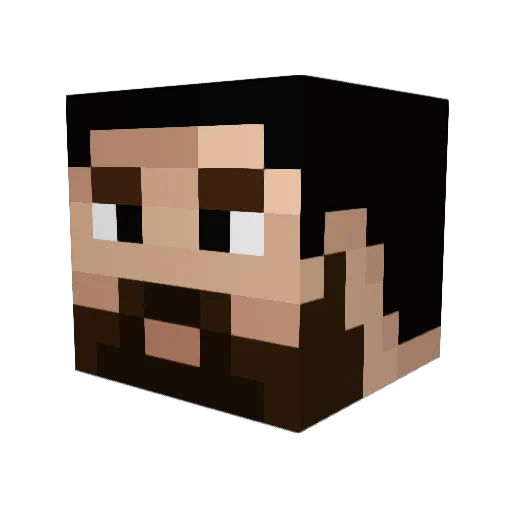 Artofnoyce Minecraft avatar head, 3D render