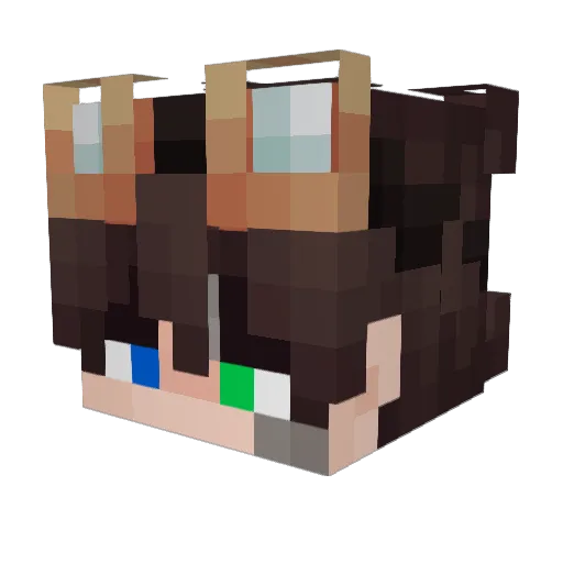 Artokami Minecraft avatar head, 3D render
