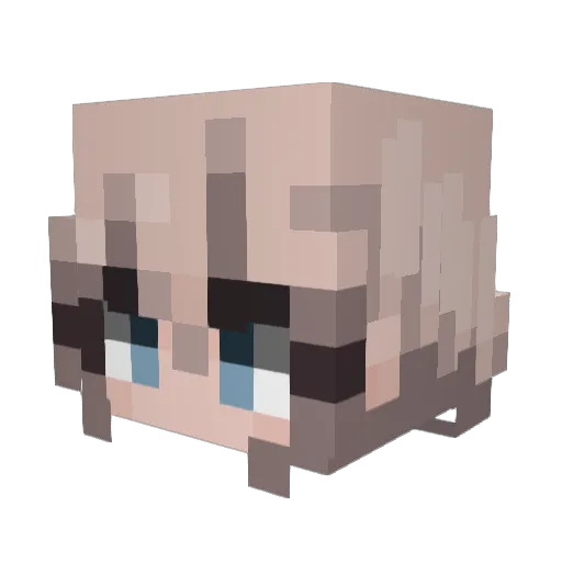 Artori1as Minecraft avatar head, 3D render