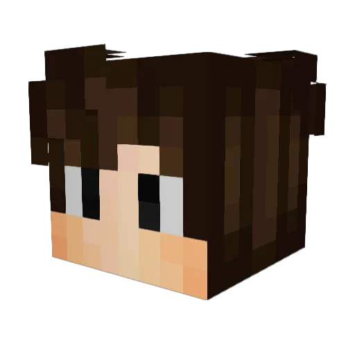 Artoriusz Minecraft avatar head, 3D render