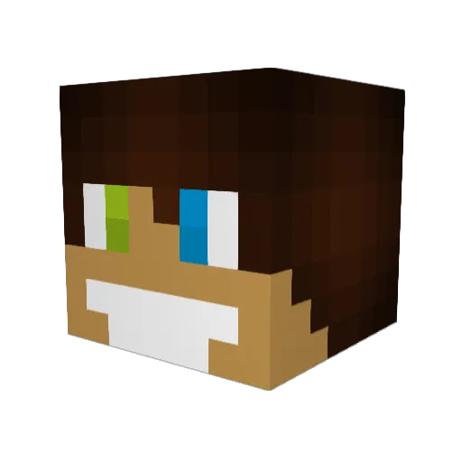 Artouz Minecraft avatar head, 3D render