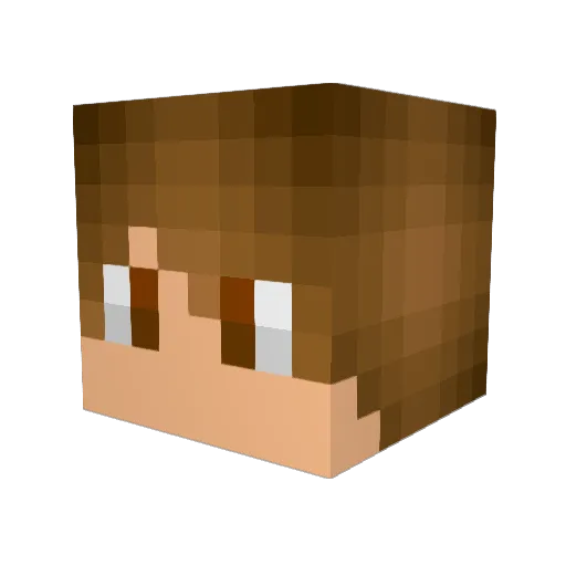 Arts_Project Minecraft avatar head, 3D render