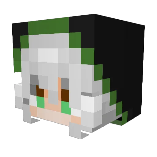 Artsent Minecraft avatar head, 3D render