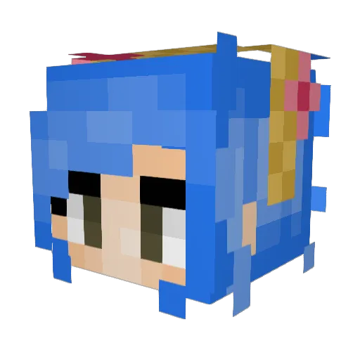 ArtsieRose Minecraft avatar head, 3D render