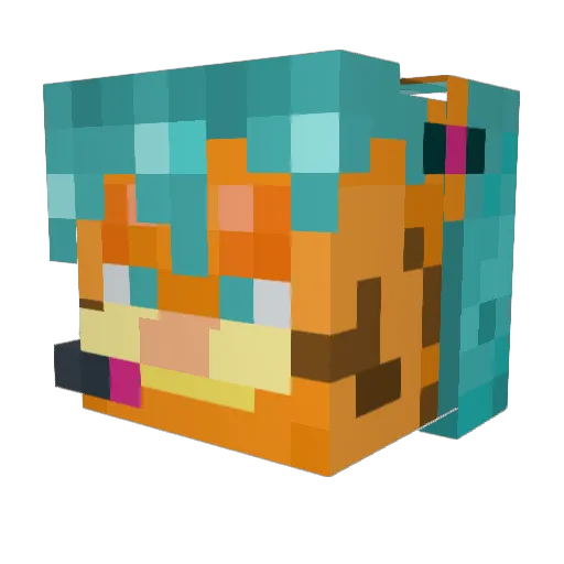 Artslce Minecraft avatar head, 3D render