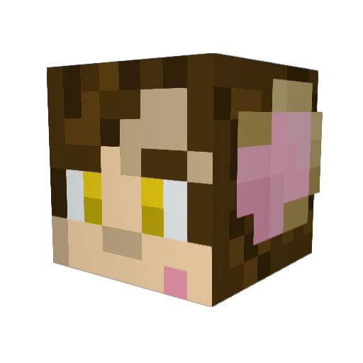 ArtsnCrayons Minecraft avatar head, 3D render