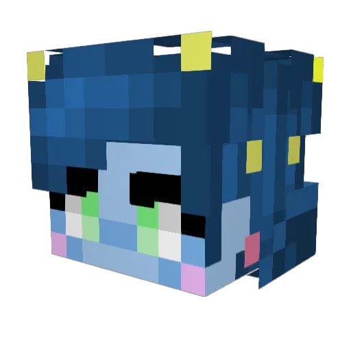 ArtsyArts Minecraft avatar head, 3D render