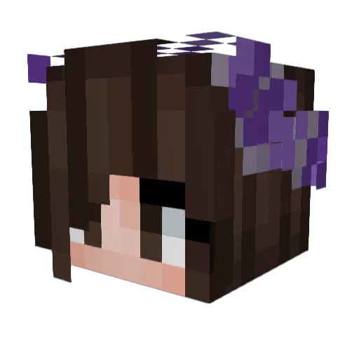 ArtsyQueen Minecraft avatar head, 3D render