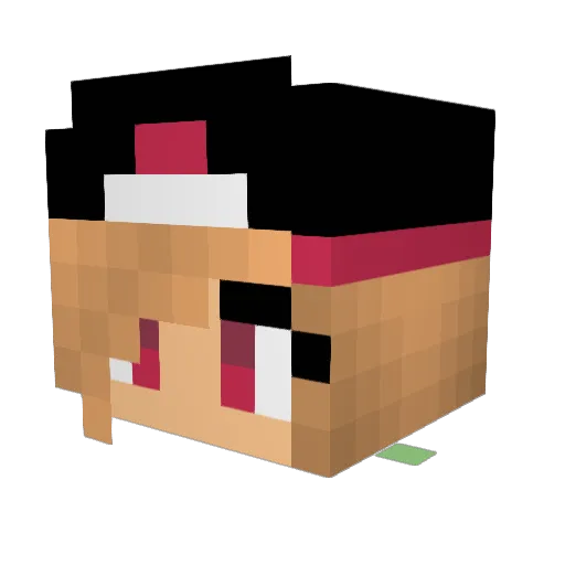 Artsyrose Minecraft avatar head, 3D render
