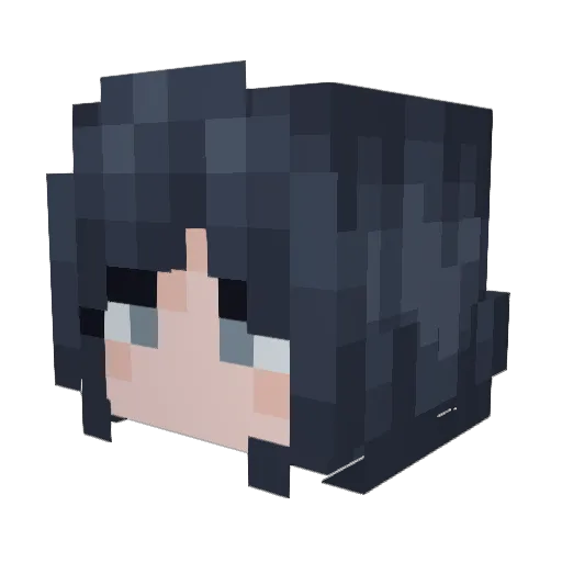 Arttail Minecraft avatar head, 3D render