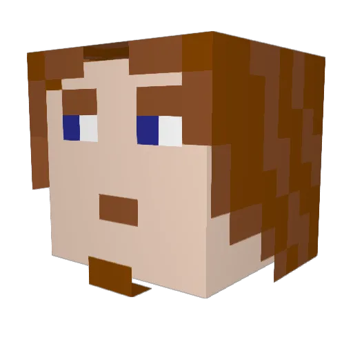 ArttuT Minecraft avatar head, 3D render