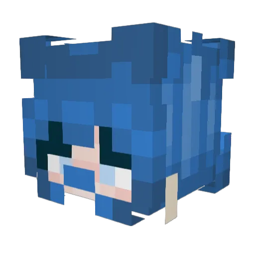 Artty_Chan Minecraft avatar head, 3D render