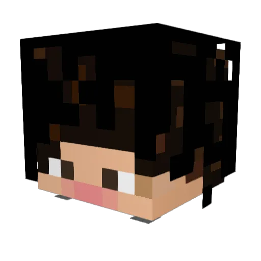 Artua3 Minecraft avatar head, 3D render