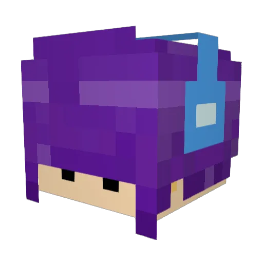 Artukumo Minecraft avatar head, 3D render