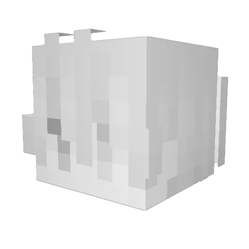 Artupe Minecraft avatar head, 3D render
