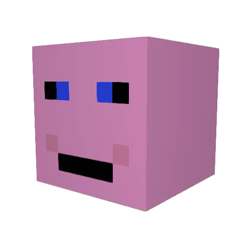 Artur077 Minecraft avatar head, 3D render