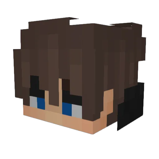 Arturaming Minecraft avatar head, 3D render