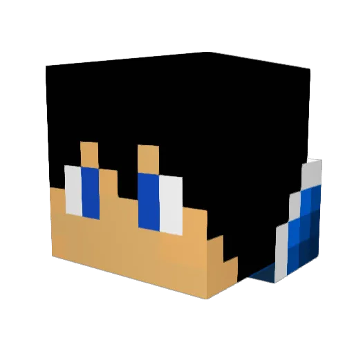 ArturoGC Minecraft avatar head, 3D render