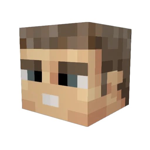 Arturovic Minecraft avatar head, 3D render