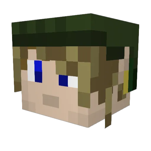 Arturxll Minecraft avatar head, 3D render