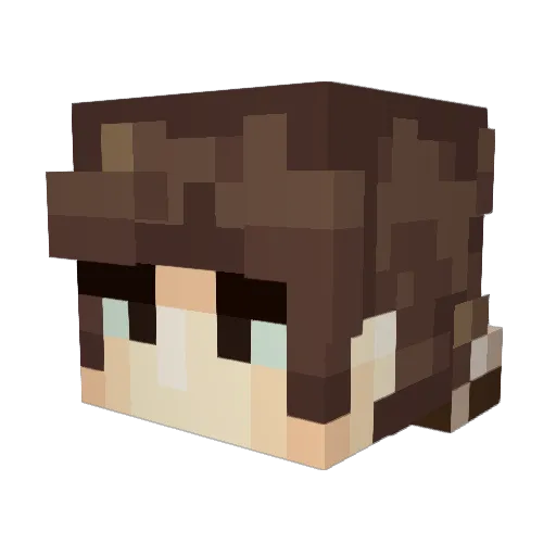 Artutti Minecraft avatar head, 3D render